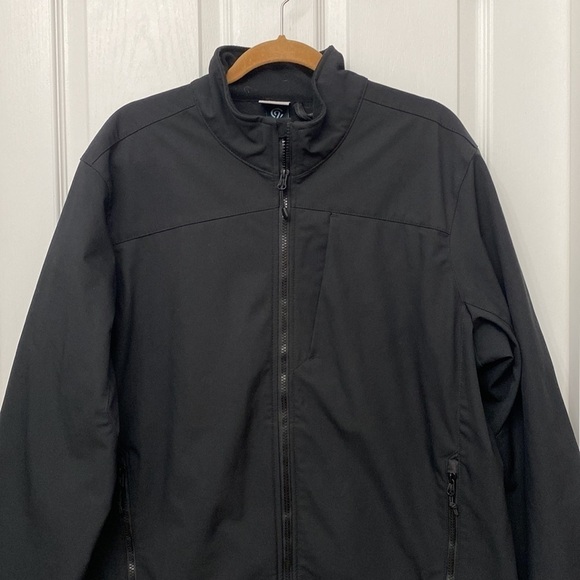 Champion Softshell Windbreaker Jacket Black Full Zip Up Size XL - Picture 3 of 13